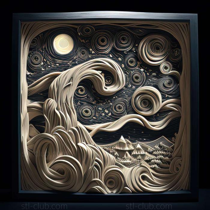 3D model starry night (STL)